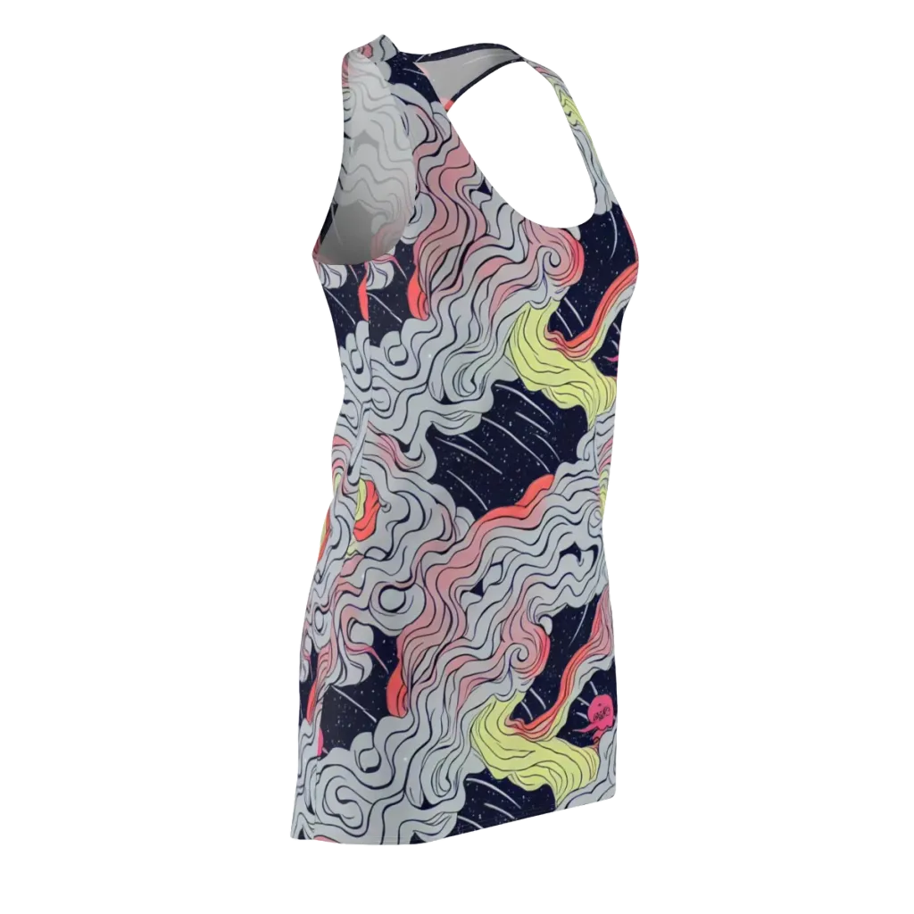 Stardust Drapery on Racerback Dress — Front Side