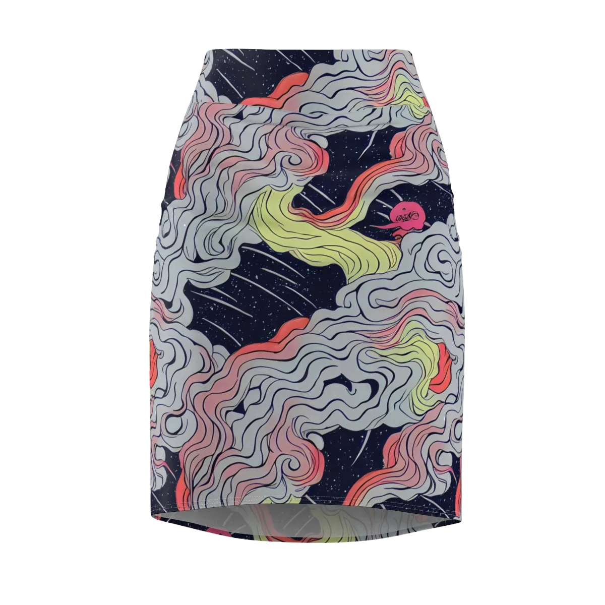 Stardust Drapery on Pencil Skirt — Front