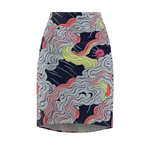 Stardust Drapery on a Pencil Skirt