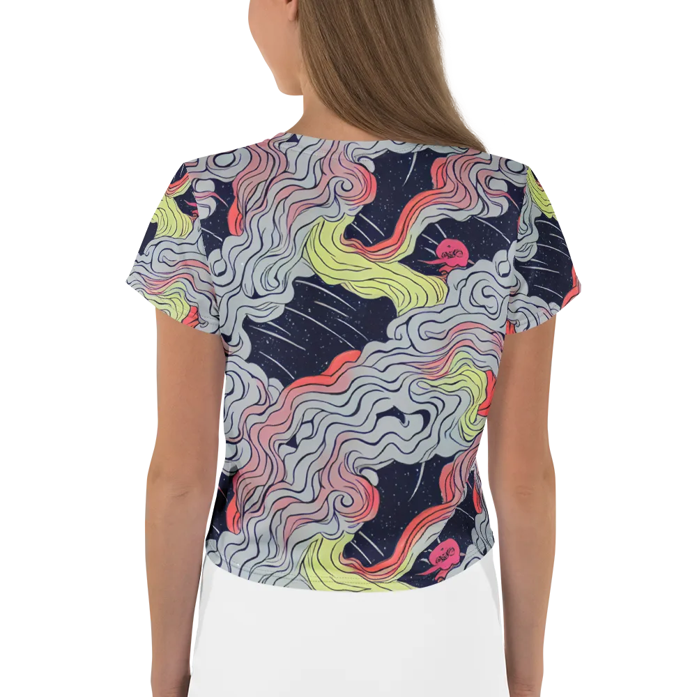 Stardust Drapery on Crop Tee — Back