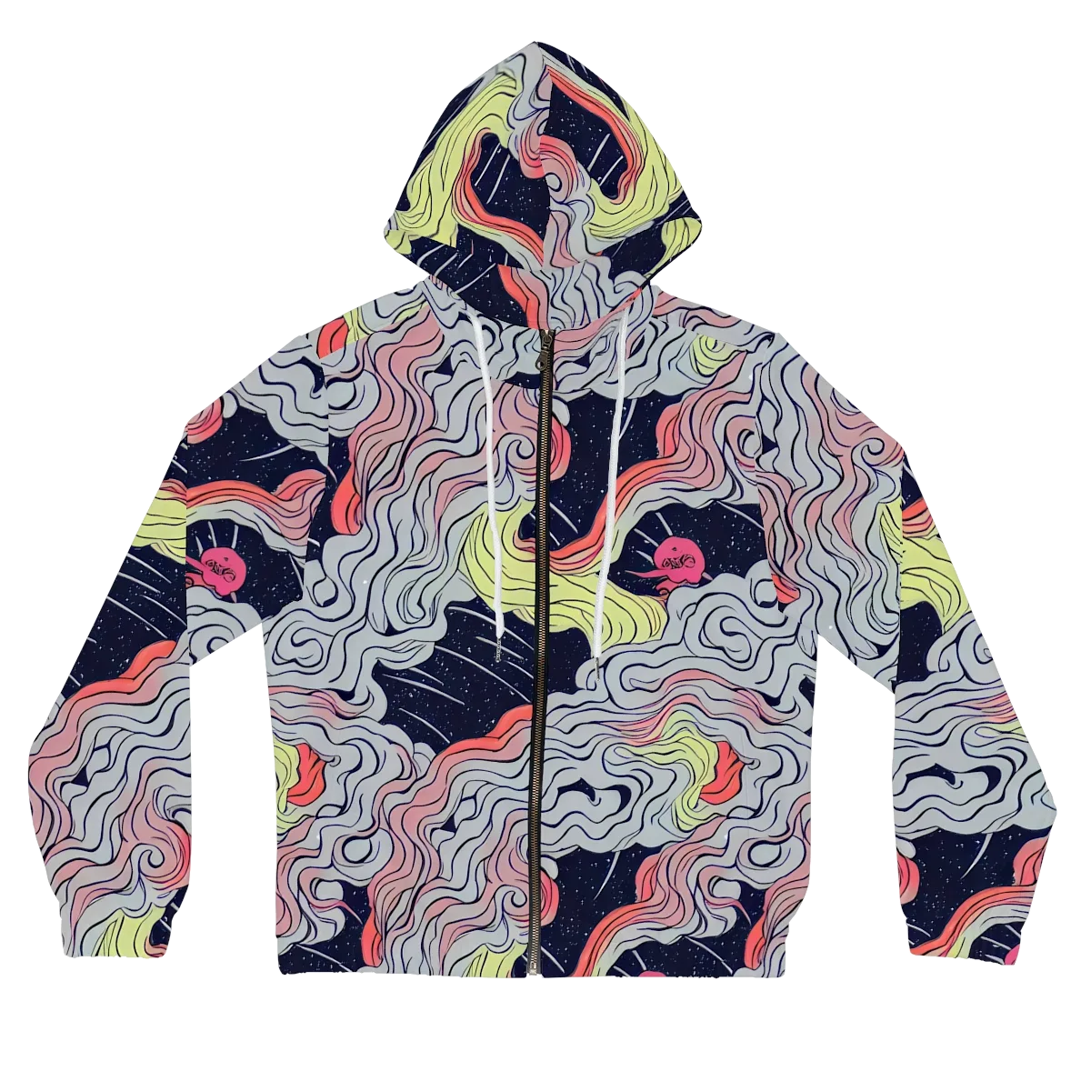 Stardust Drapery on Women's Full-Zip Hoodie — Front