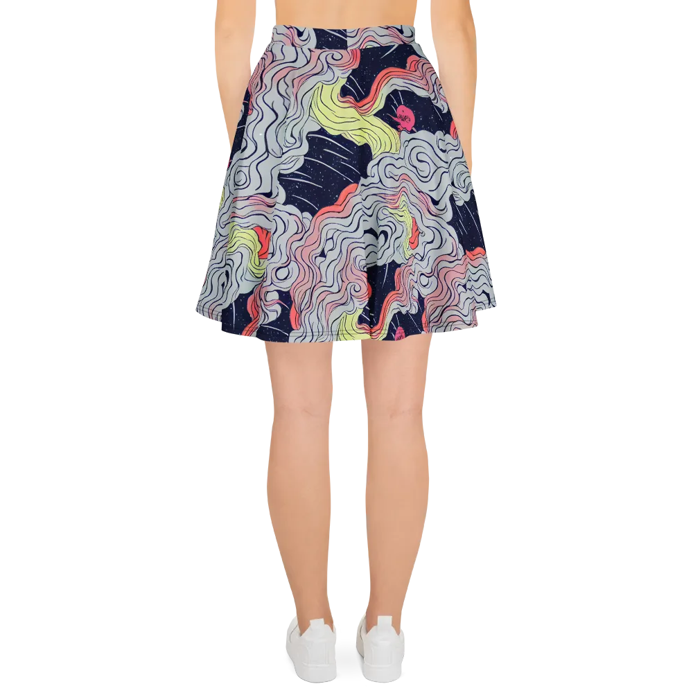 Stardust Drapery on Skater Skirt — Back