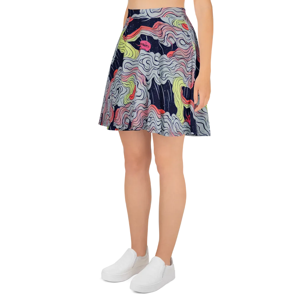 Stardust Drapery on Skater Skirt — Left