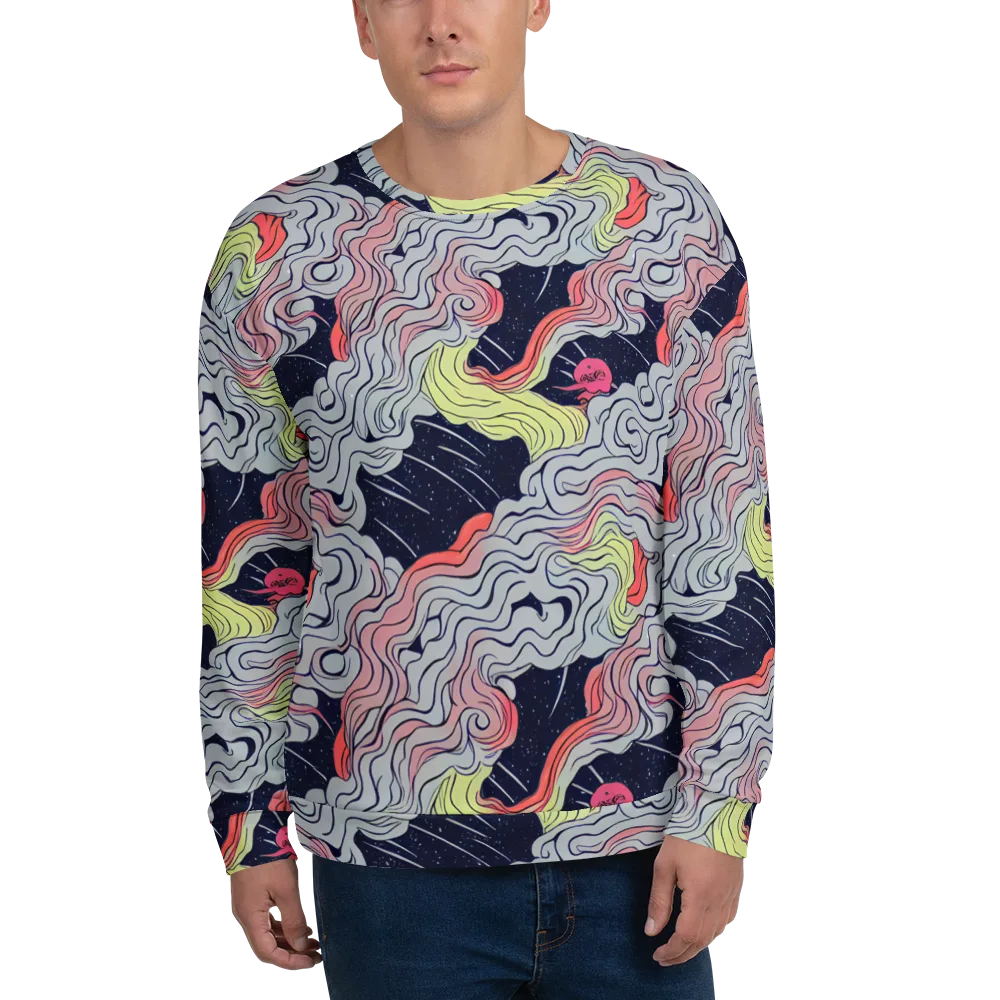 Stardust Drapery on Sweatshirt — Front