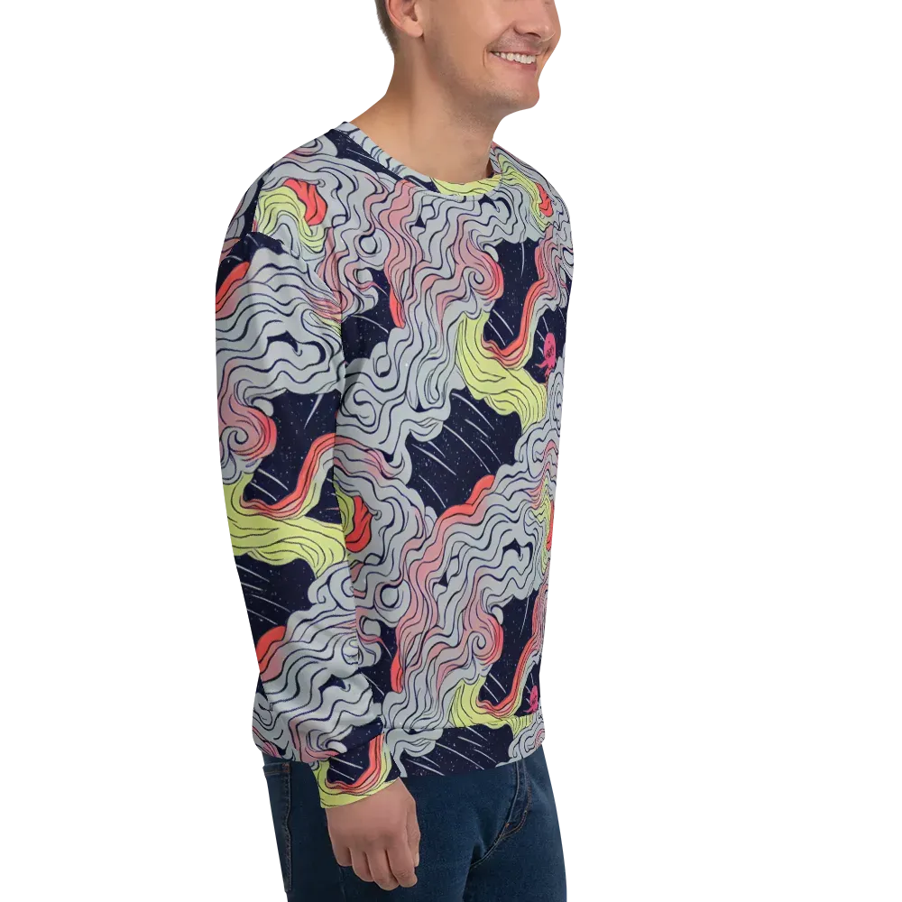 Stardust Drapery on Sweatshirt — Right Front