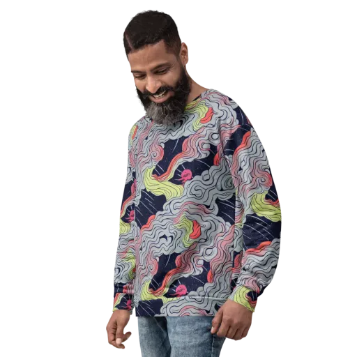 Stardust Drapery on a Sweatshirt