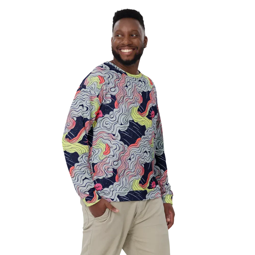 Stardust Drapery on Sweatshirt — Front