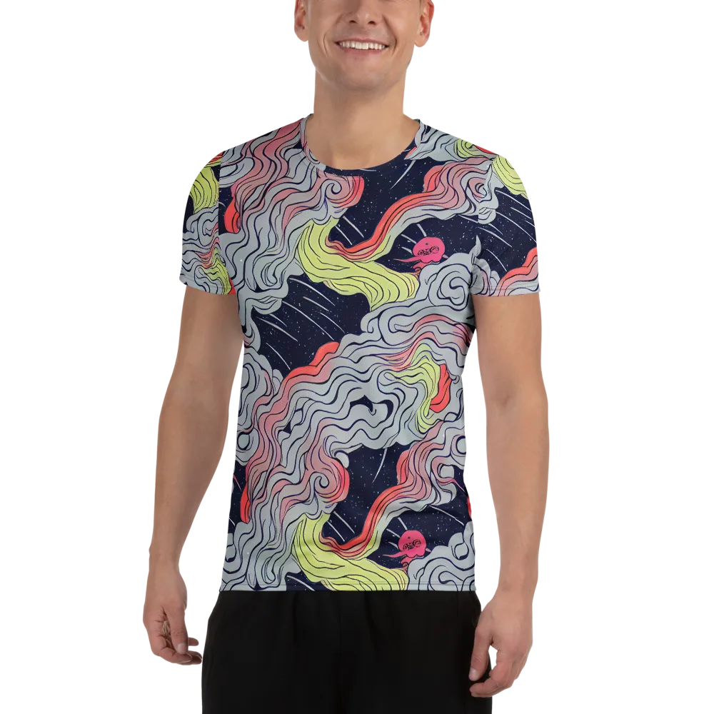 Stardust Drapery on Men's Athletic T-Shirt — Front