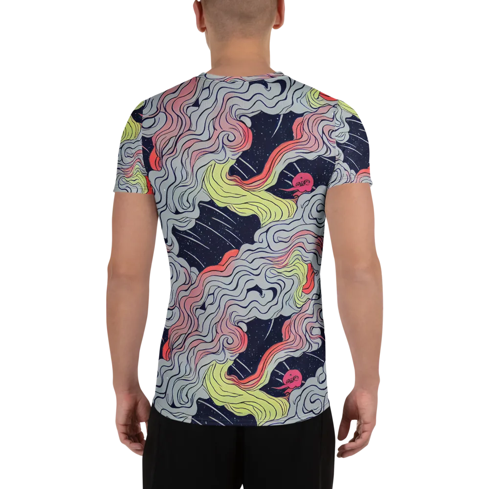 Stardust Drapery on Men's Athletic T-Shirt — Back