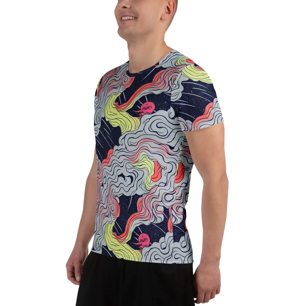 Stardust Drapery on Men's Athletic T-Shirt — Left