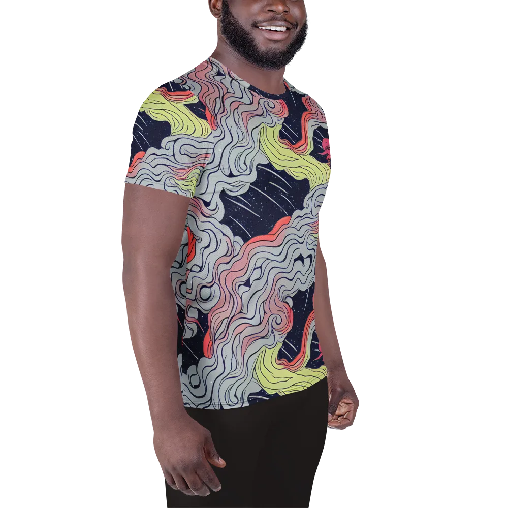 Stardust Drapery on Men's Athletic T-Shirt — Right