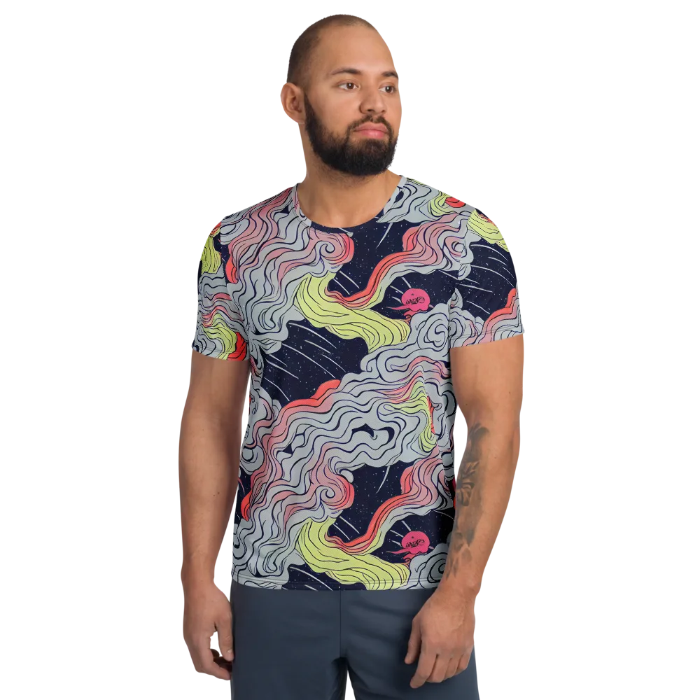 Stardust Drapery on Men's Athletic T-Shirt — Front
