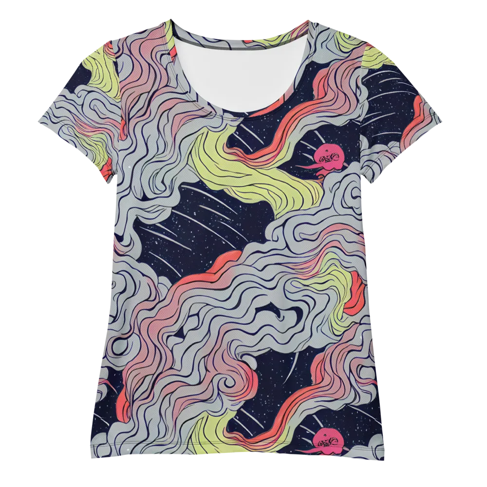 Stardust Drapery on Women's Athletic T-Shirt — Front