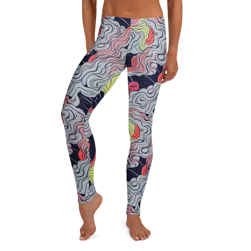 Stardust Drapery on Leggings — Front