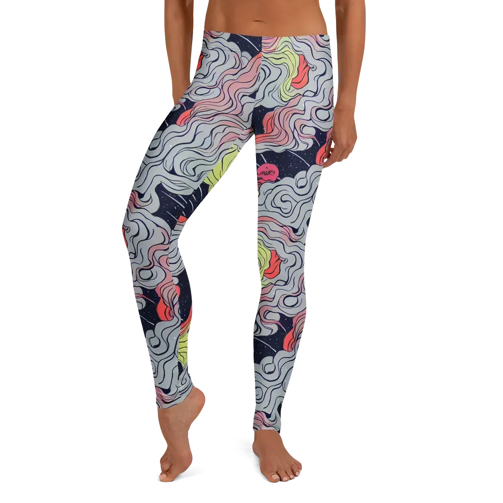 Stardust Drapery on Leggings — Front