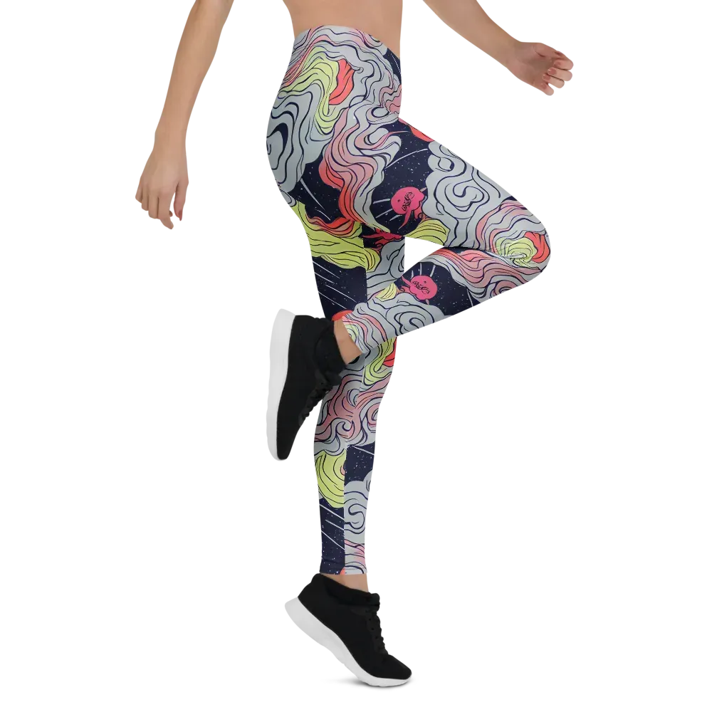 Stardust Drapery on Leggings — Right