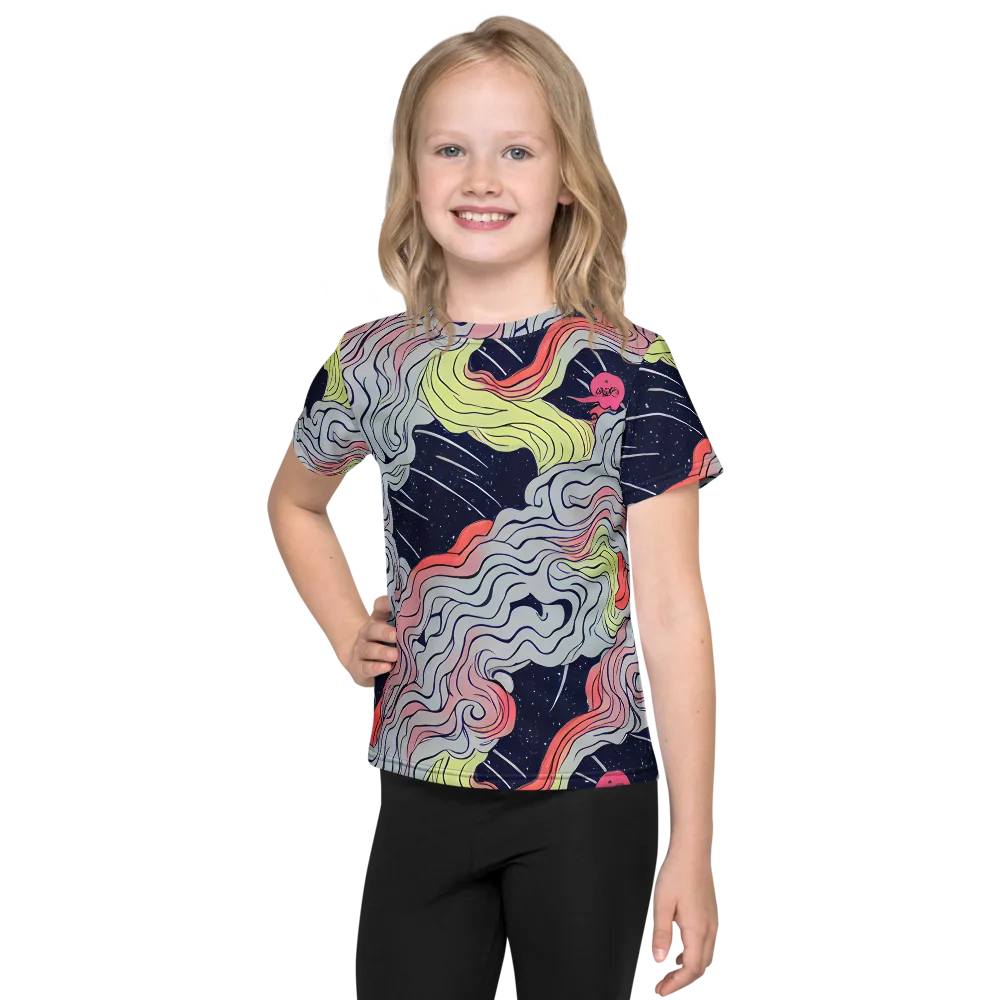 Stardust Drapery on Kids Crew Neck T-Shirt — Front