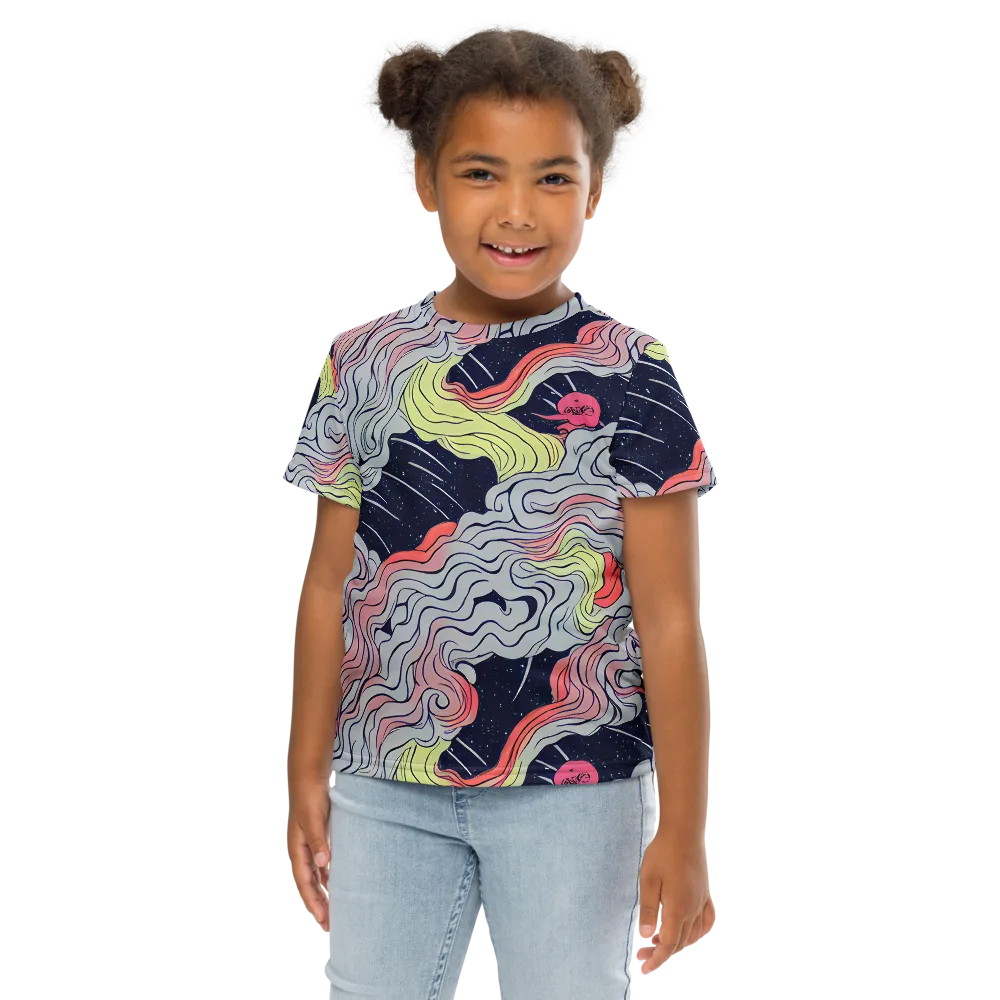 Stardust Drapery on Kids Crew Neck T-Shirt — Front