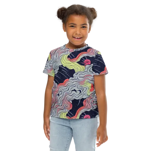 Stardust Drapery on a Kids Crew Neck T-Shirt