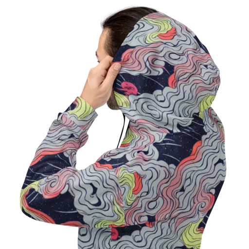 Stardust Drapery on a Hoodie