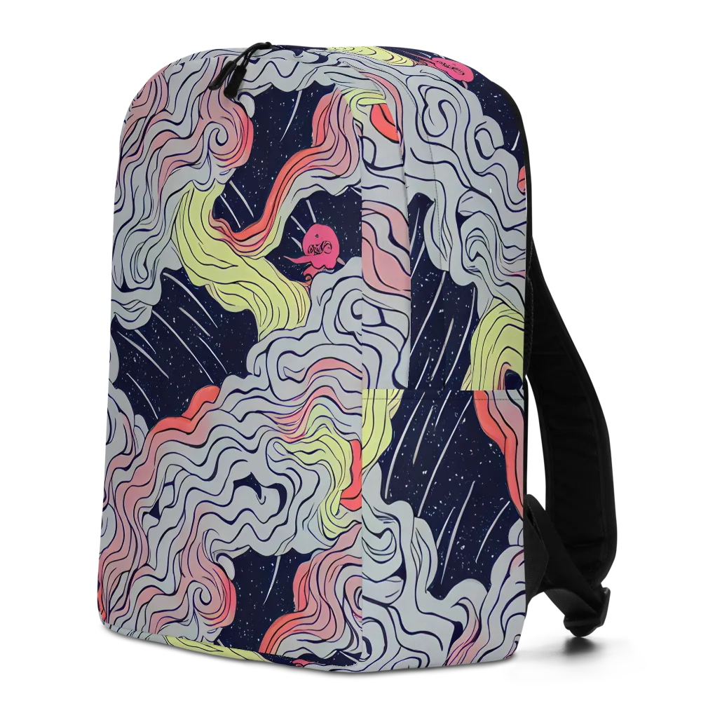 Stardust Drapery on Minimalist Backpack — Left