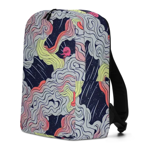 Stardust Drapery on a Minimalist Backpack