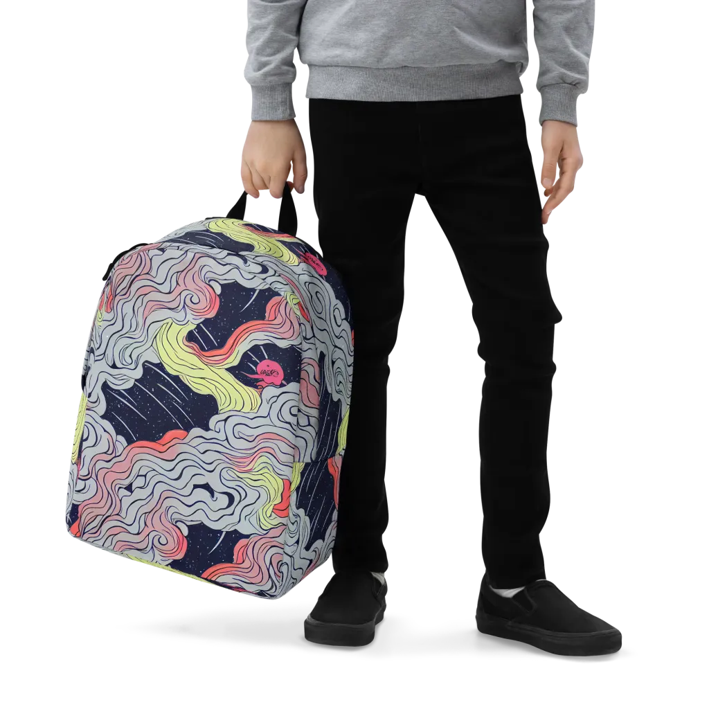 Stardust Drapery on Minimalist Backpack — Zoomed-in