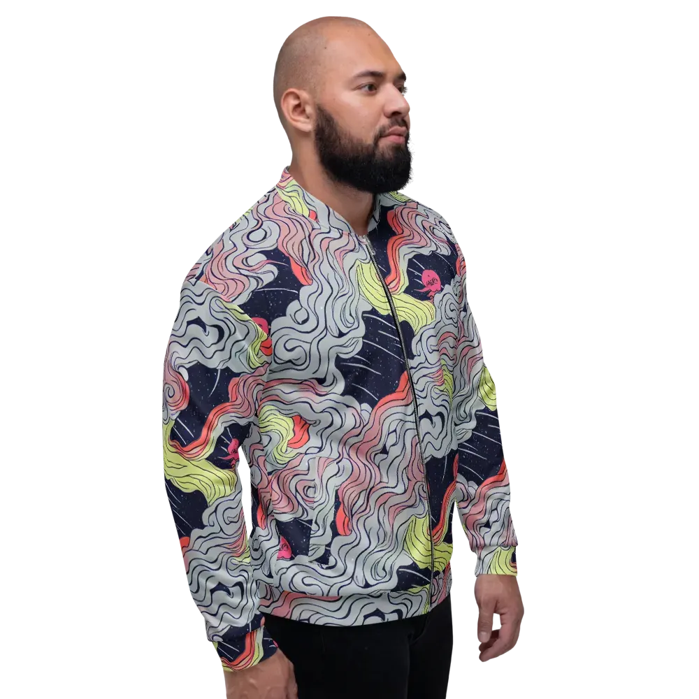 Stardust Drapery on Bomber Jacket — Right