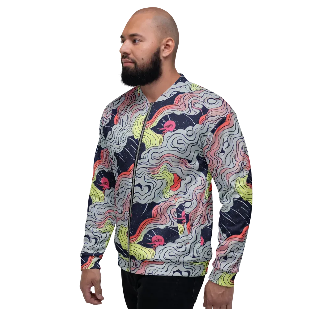 Stardust Drapery on Bomber Jacket — Left