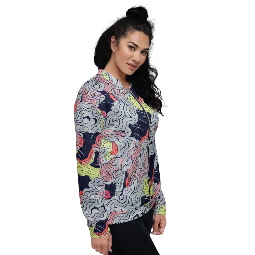 Stardust Drapery on Bomber Jacket — Right