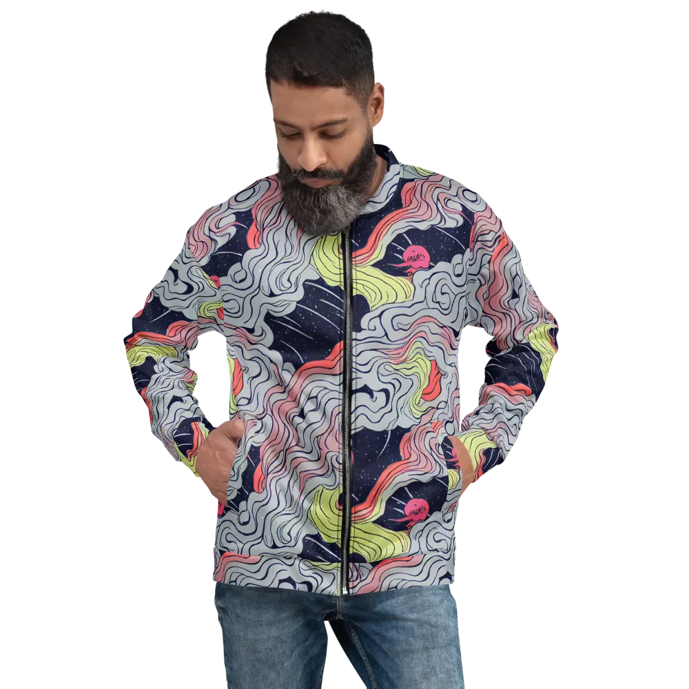 Stardust Drapery on Bomber Jacket — Front