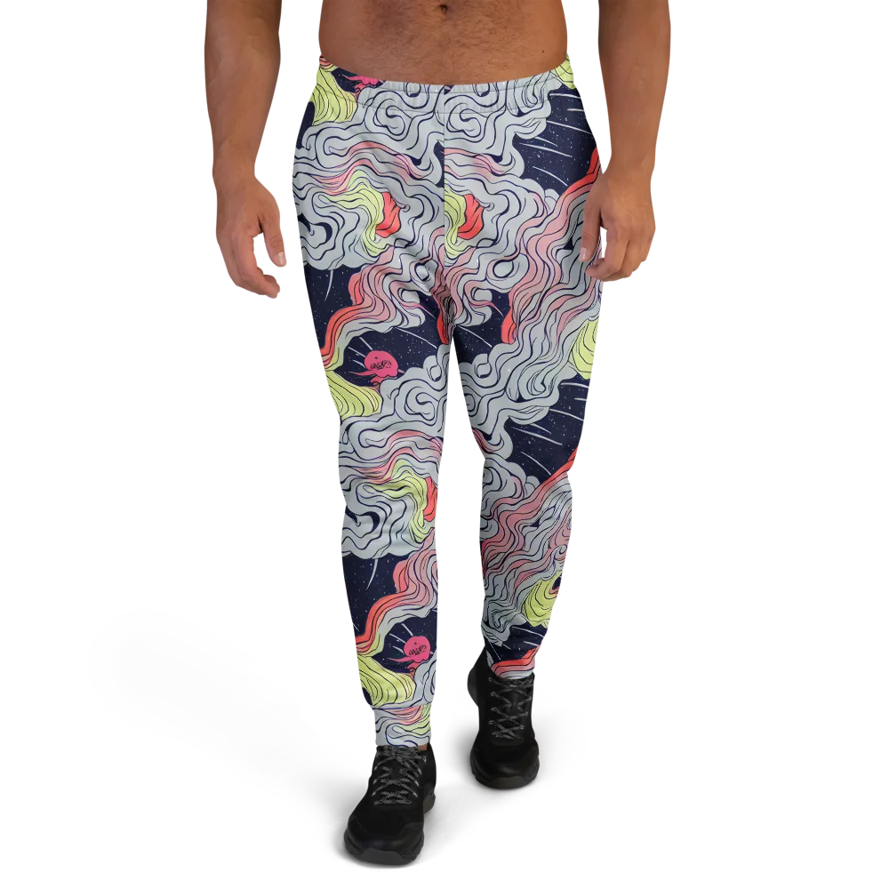 Stardust Drapery on Men's Joggers — Front