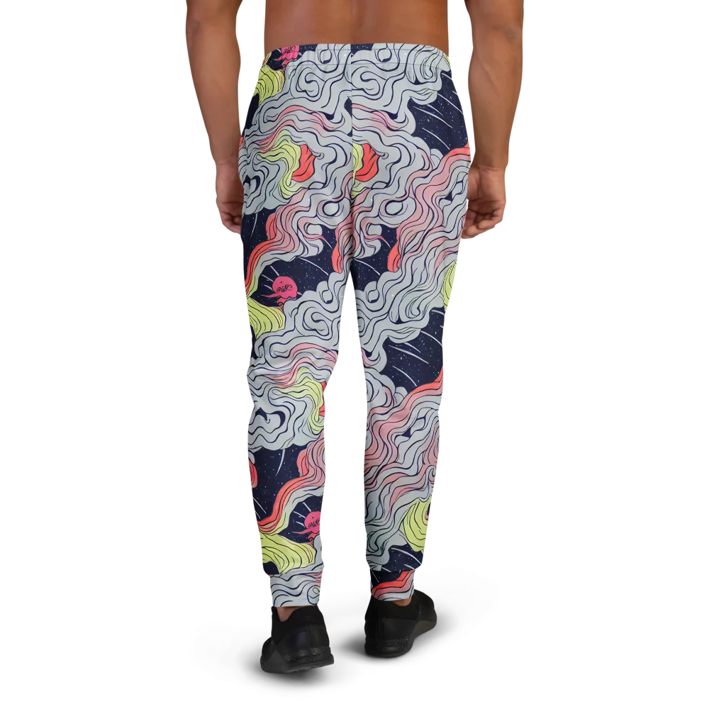Stardust Drapery on Men's Joggers — Back