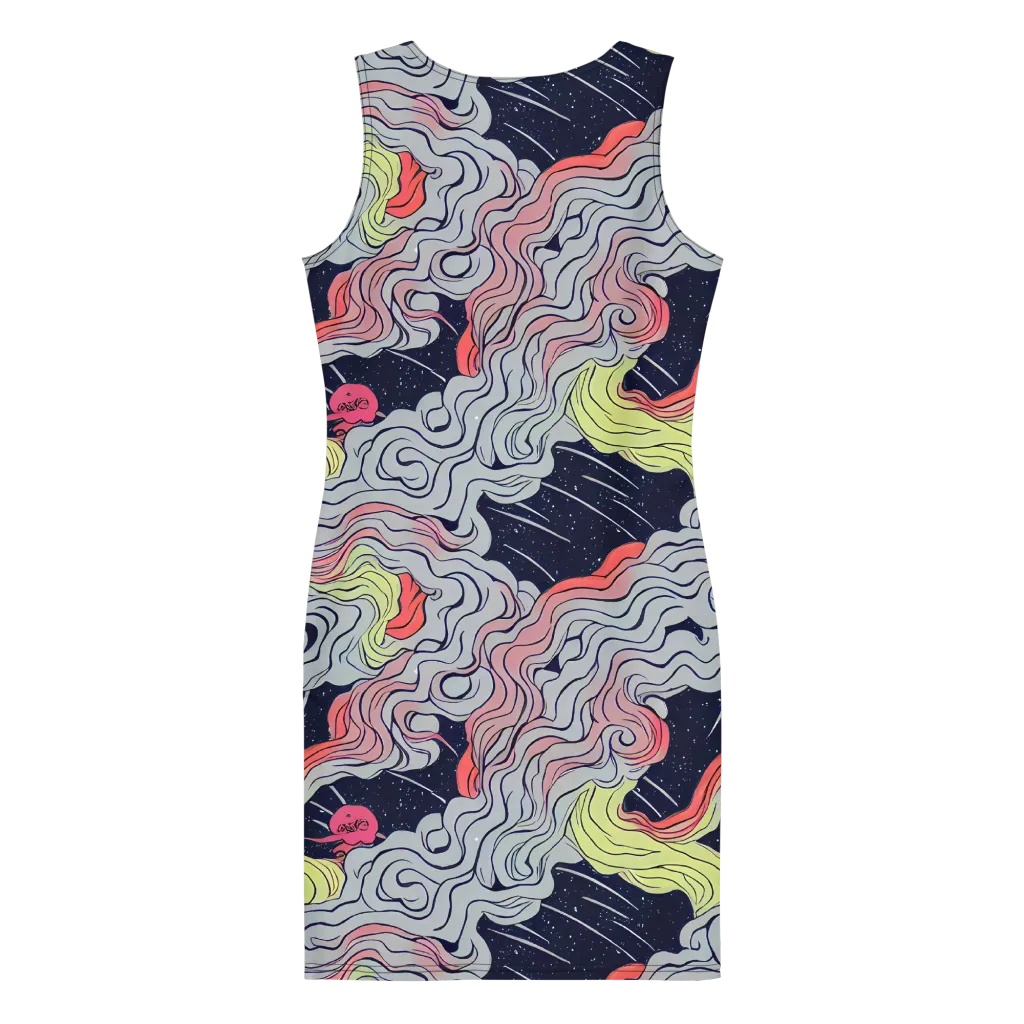 Stardust Drapery on Bodycon Dress — Back