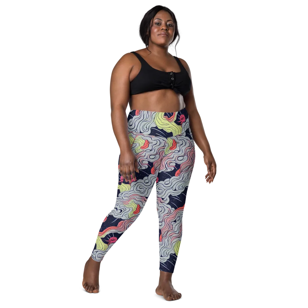 Stardust Drapery on Leggings with Pockets — Front