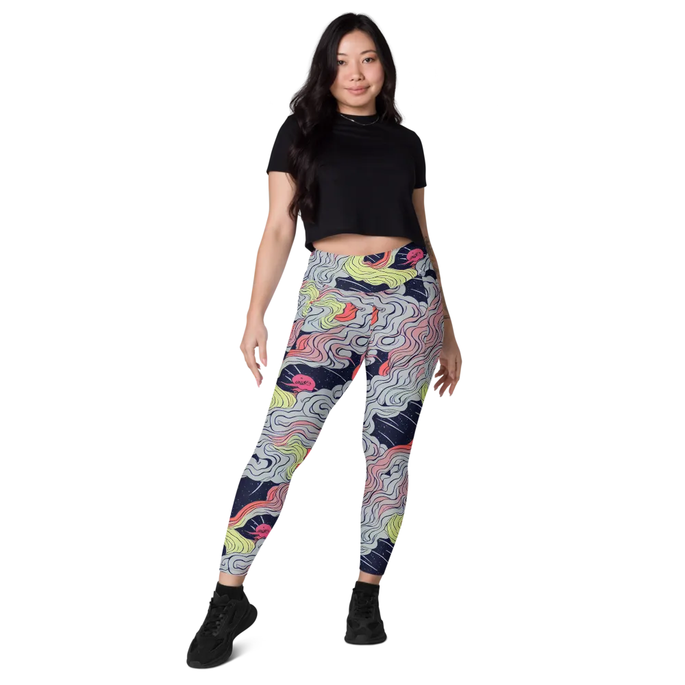 Stardust Drapery on Leggings with Pockets — Front