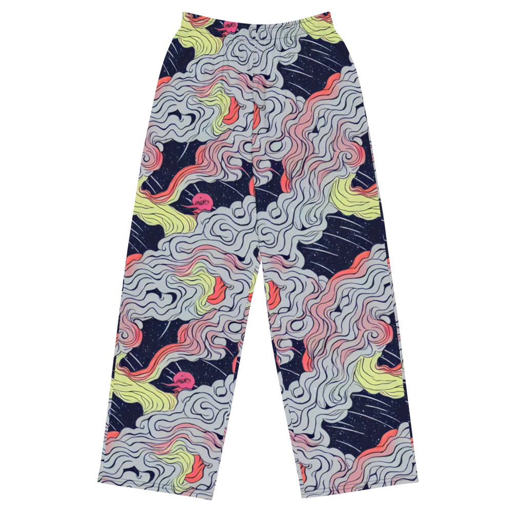 Stardust Drapery on Wide-Leg Pants — Front