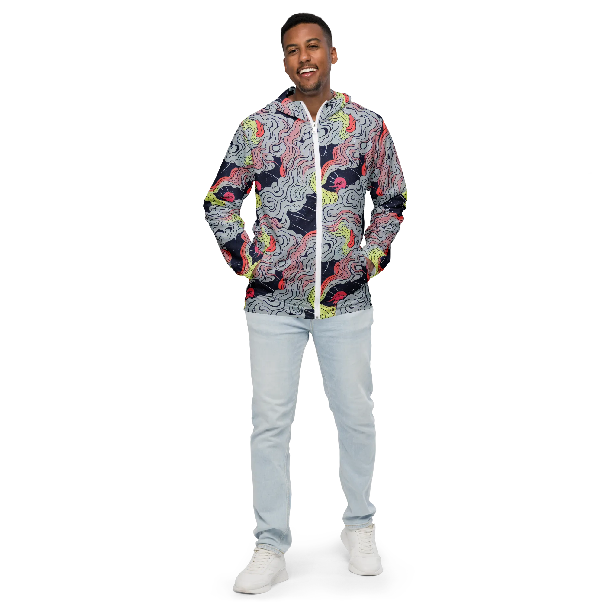 Stardust Drapery on Men's Windbreaker — Front