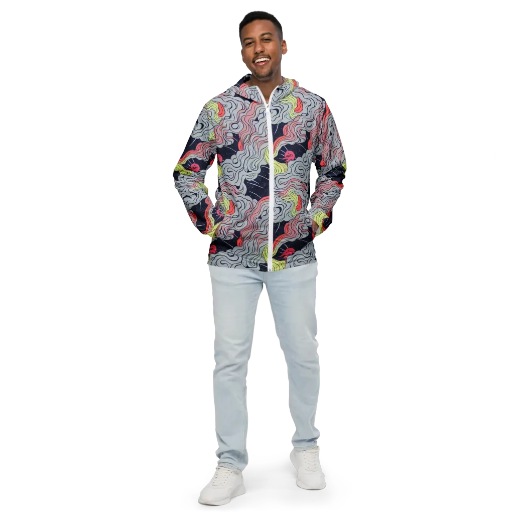 Stardust Drapery on Men's Windbreaker — Front