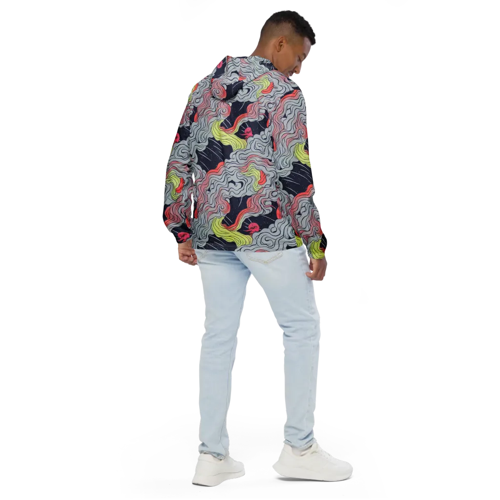 Stardust Drapery on Men's Windbreaker — Back