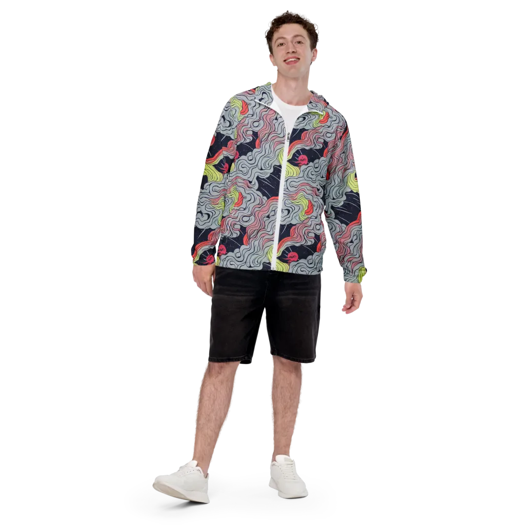 Stardust Drapery on Men's Windbreaker — Front