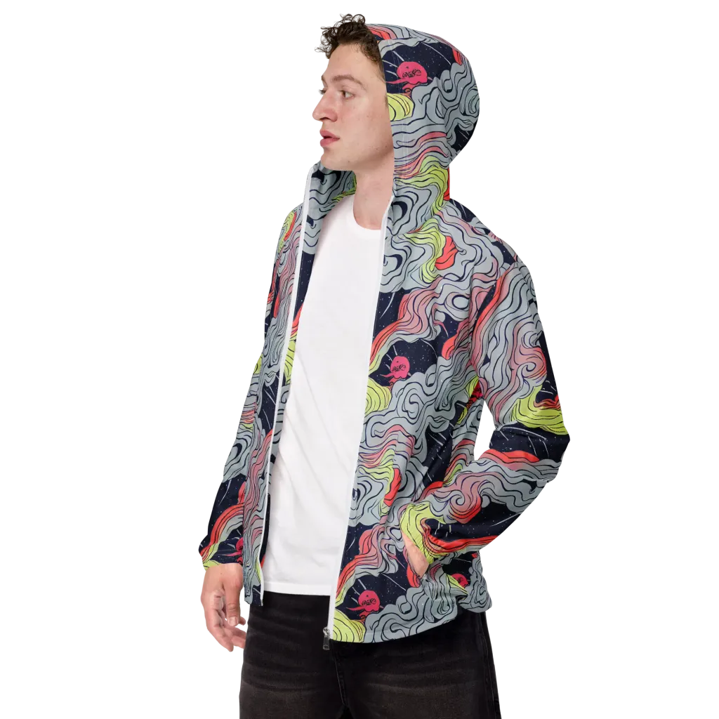 Stardust Drapery on Men's Windbreaker — Left Front