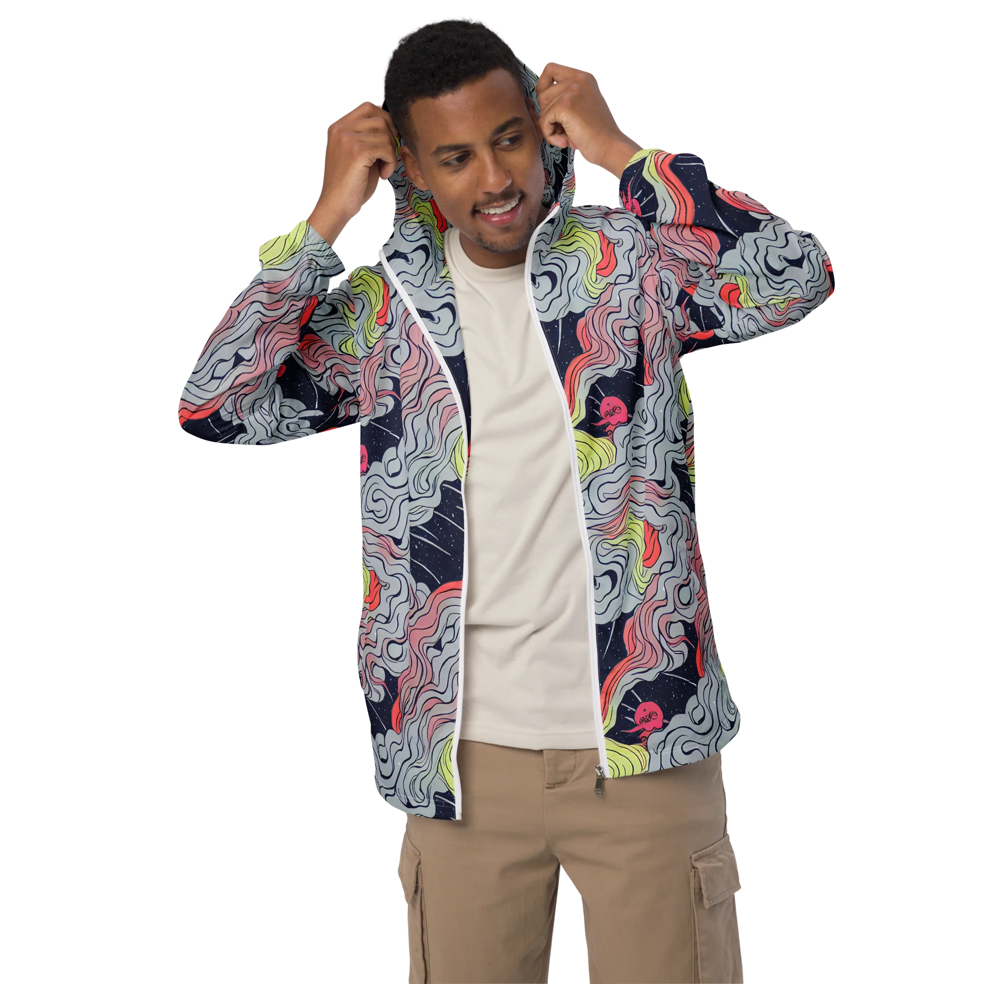 Stardust Drapery on Men's Windbreaker — Front