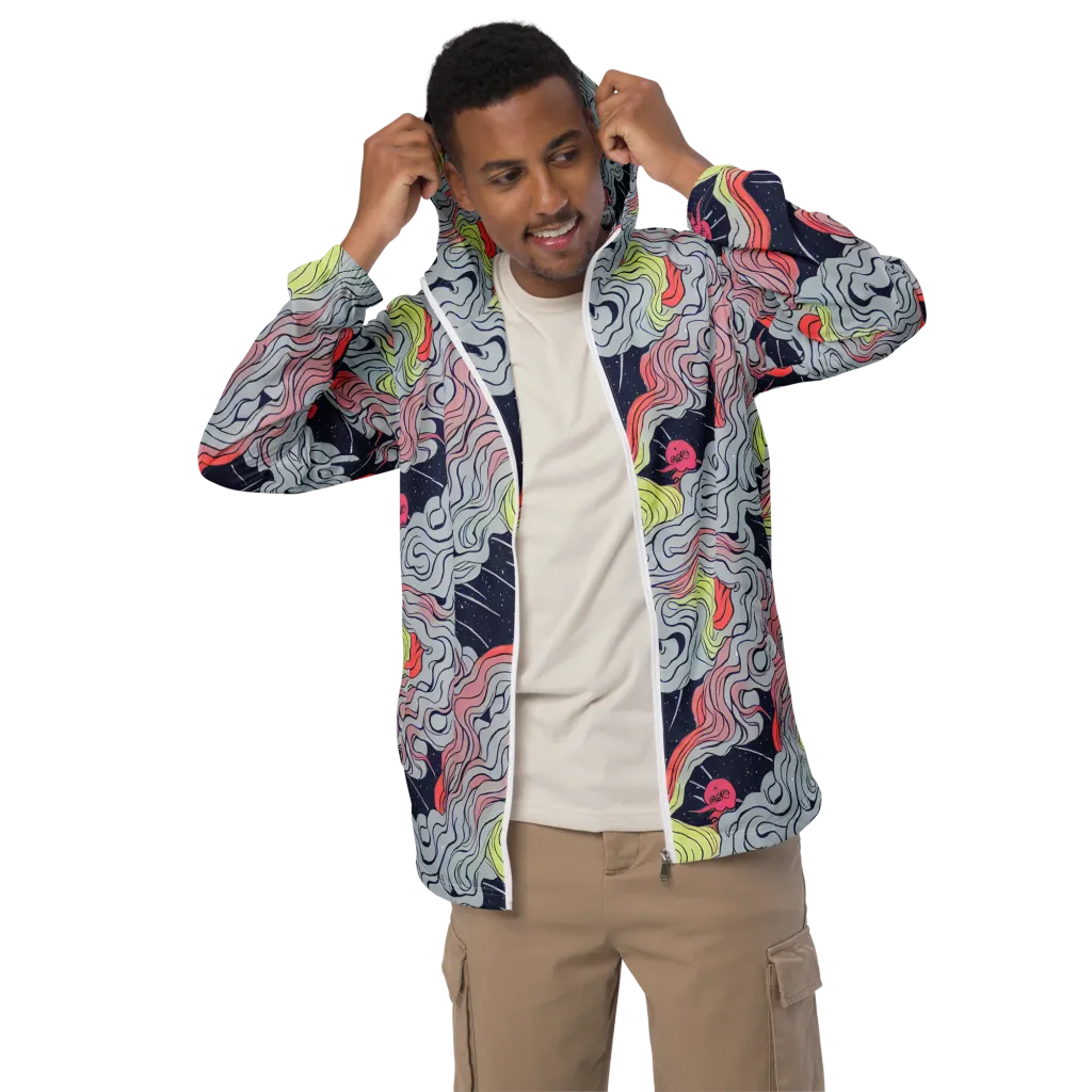 Stardust Drapery on Men's Windbreaker — Front