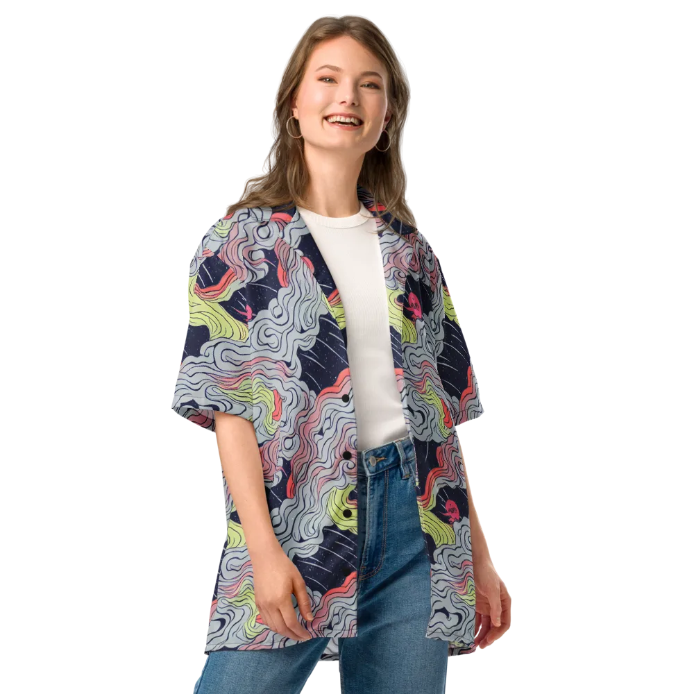 Stardust Drapery on Button Shirt — Front