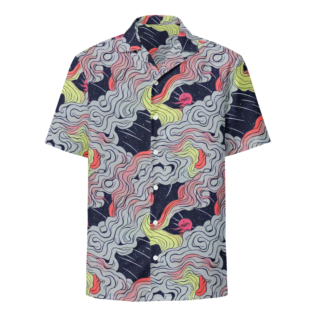 Stardust Drapery on Button Shirt — Front