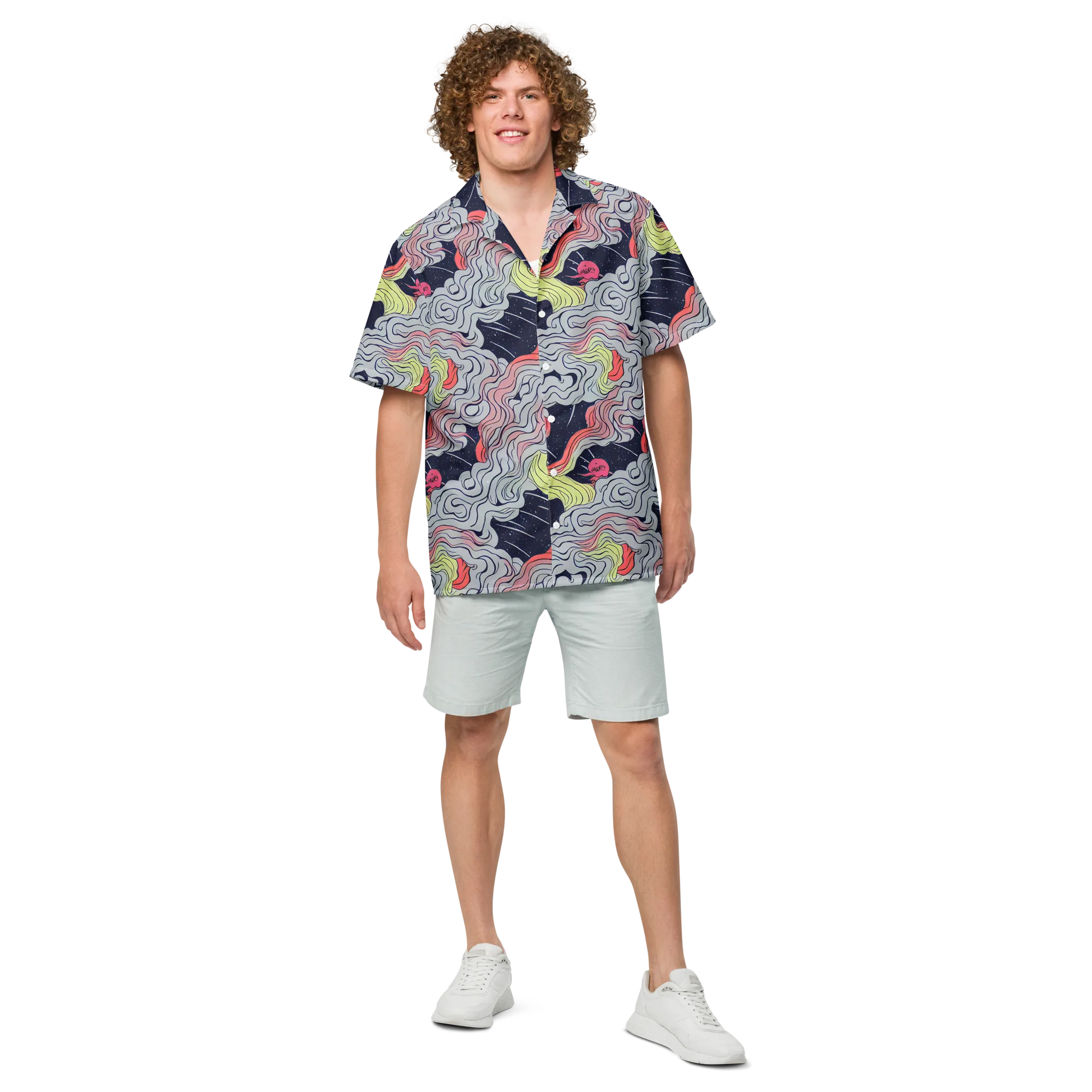 Stardust Drapery on Button Shirt — Front