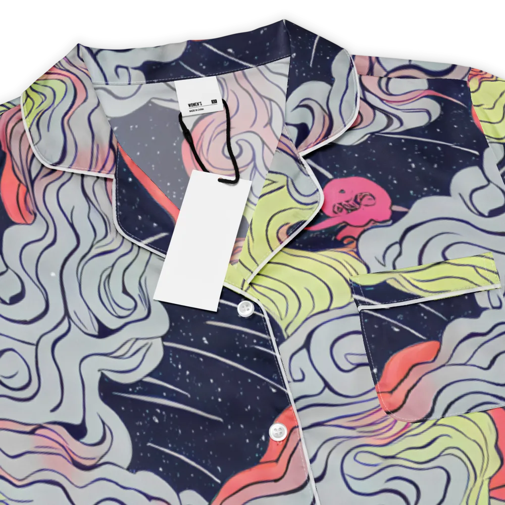 Stardust Drapery on Women's Short Sleeve Pajama Top — Product details