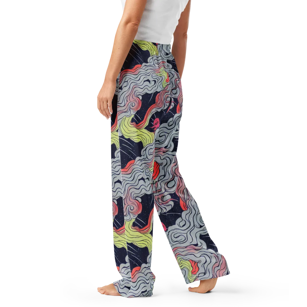 Stardust Drapery on Women's Pajama Pants — Left