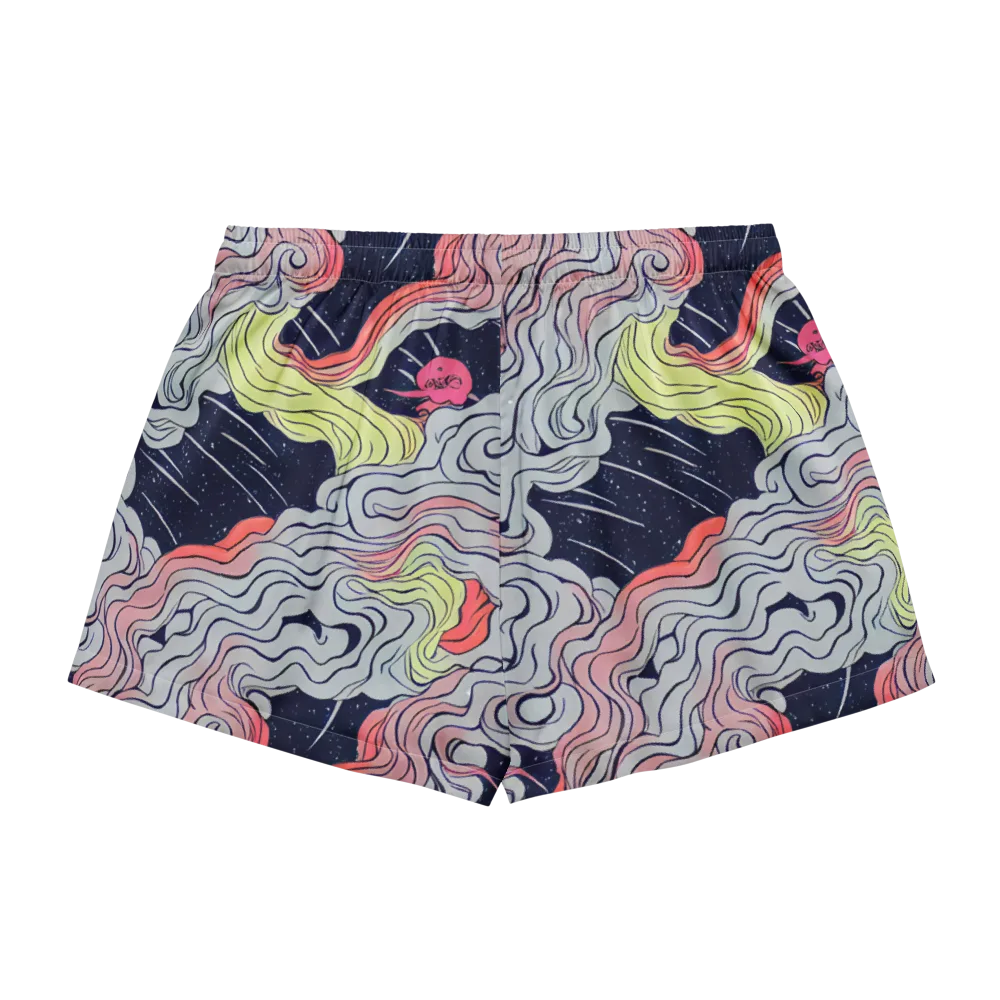 Stardust Drapery on Women's Pajama Shorts — Back
